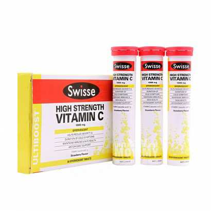 swisse 澳洲swisse高含量维c泡腾片 20片*3条 海外本土原版
