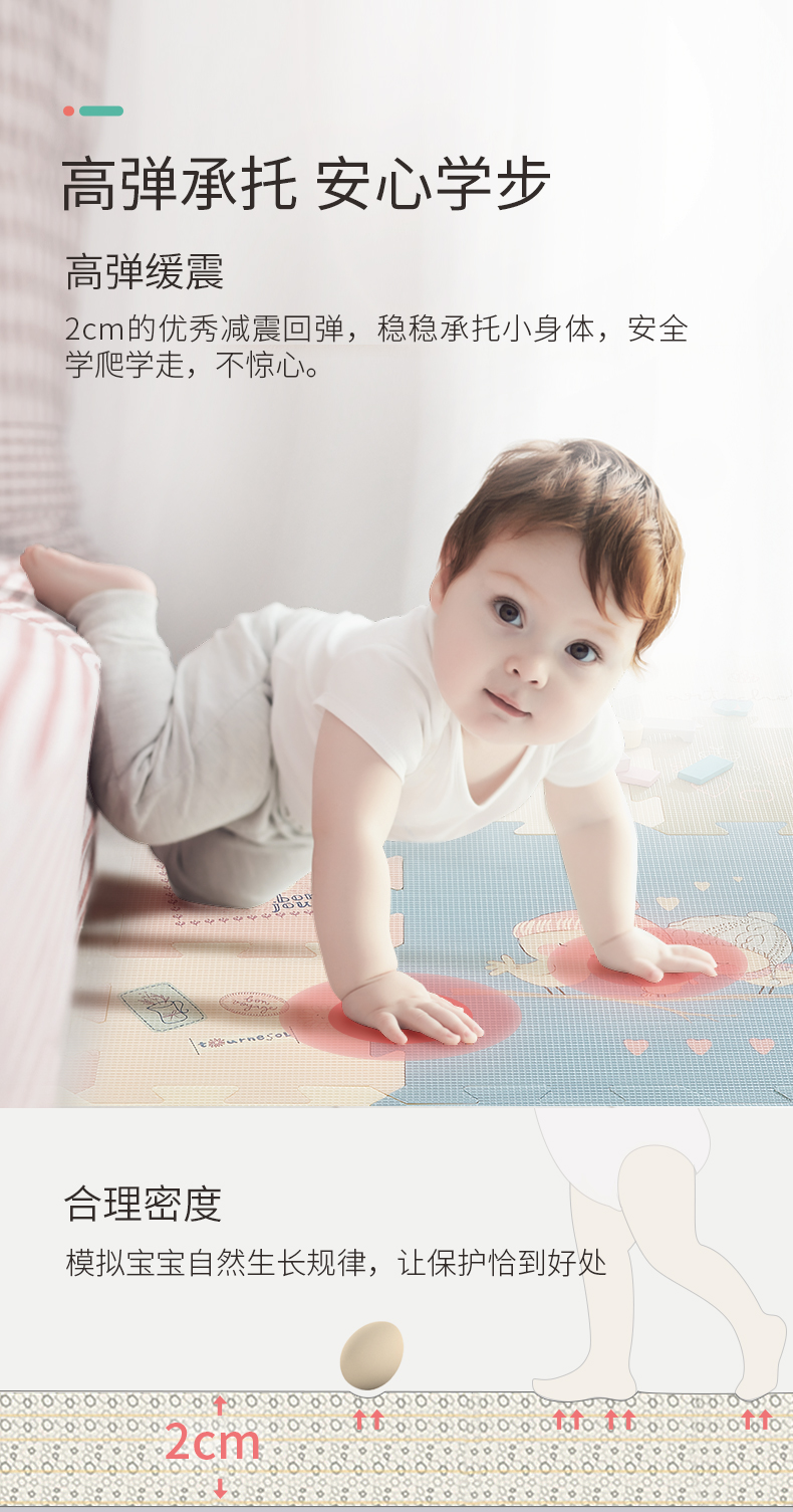 BabyGO XPE拼接垫*9片 熊熊派对