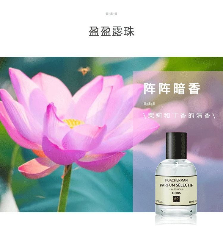 POACHERMAN 柏世曼臻选香水-荷花 30ml