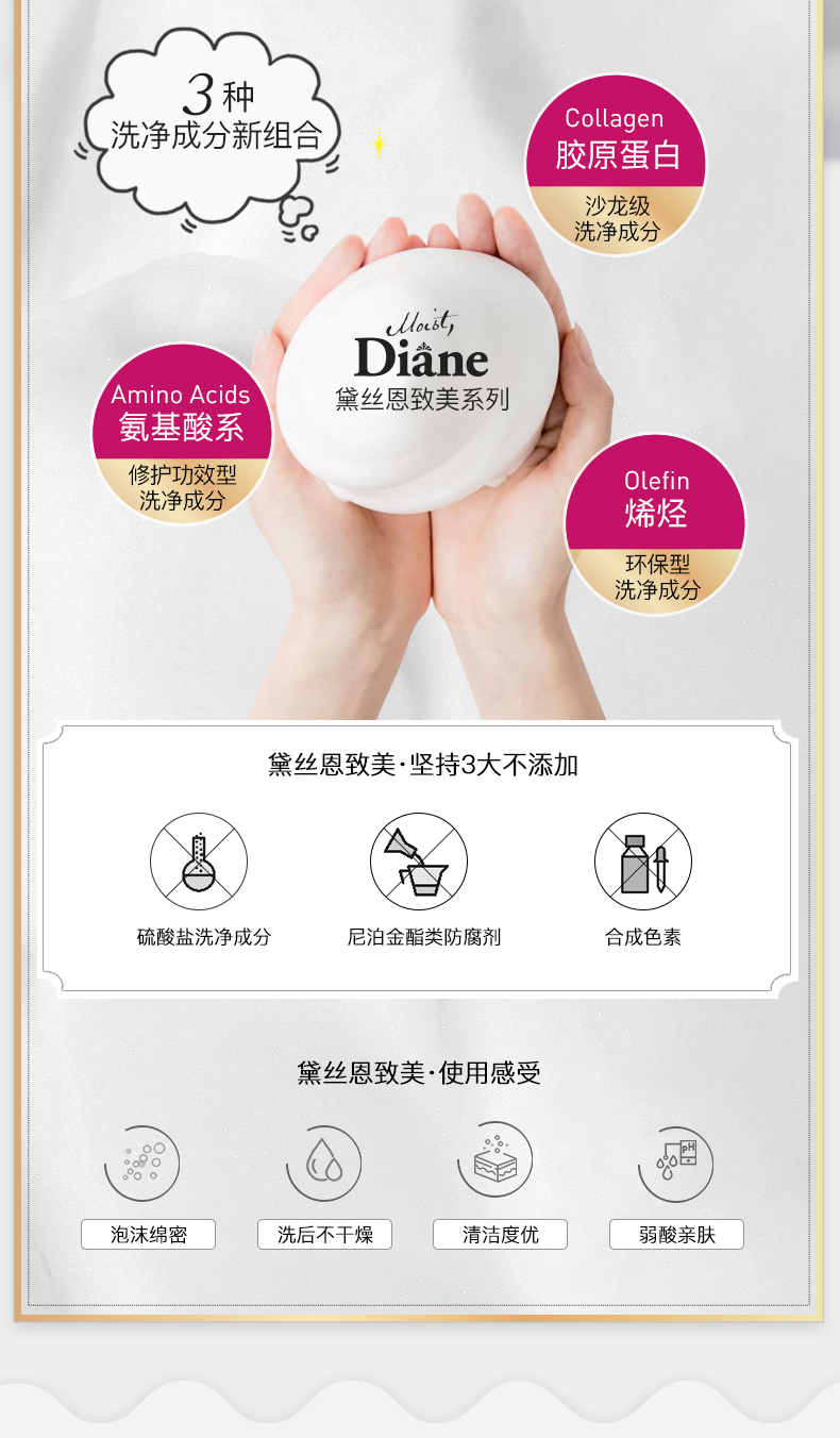 MOIST DIANE 日本黛丝恩致美育发护发素控油防脱型450ml 海外本土原版