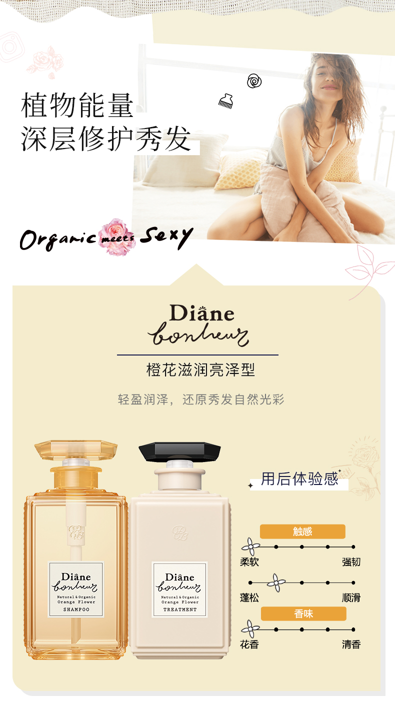 MOIST DIANE 日本黛丝恩柏娜露田萃橙花护发素500ml 海外本土原版
