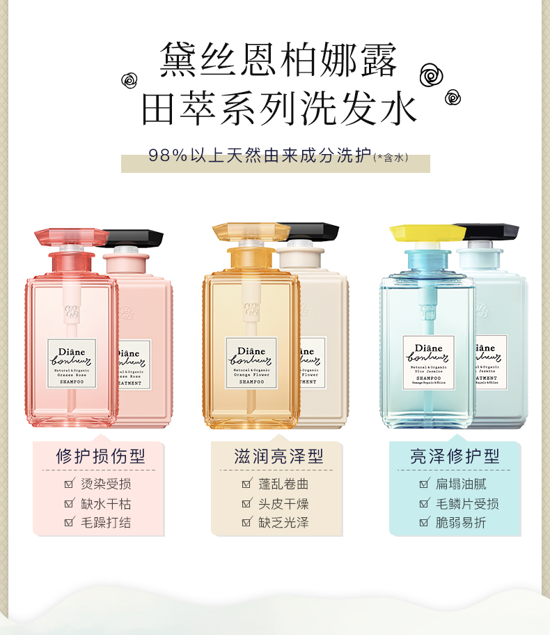 MOIST DIANE 日本黛丝恩柏娜露田萃橙花护发素500ml 海外本土原版
