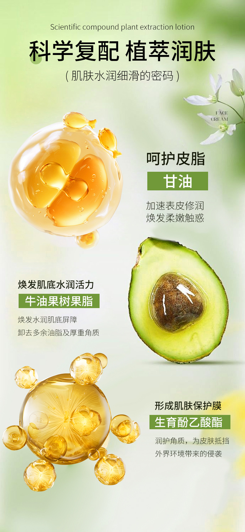 【三瓶装】向美博士 牛油果润护保湿凝露 60ml