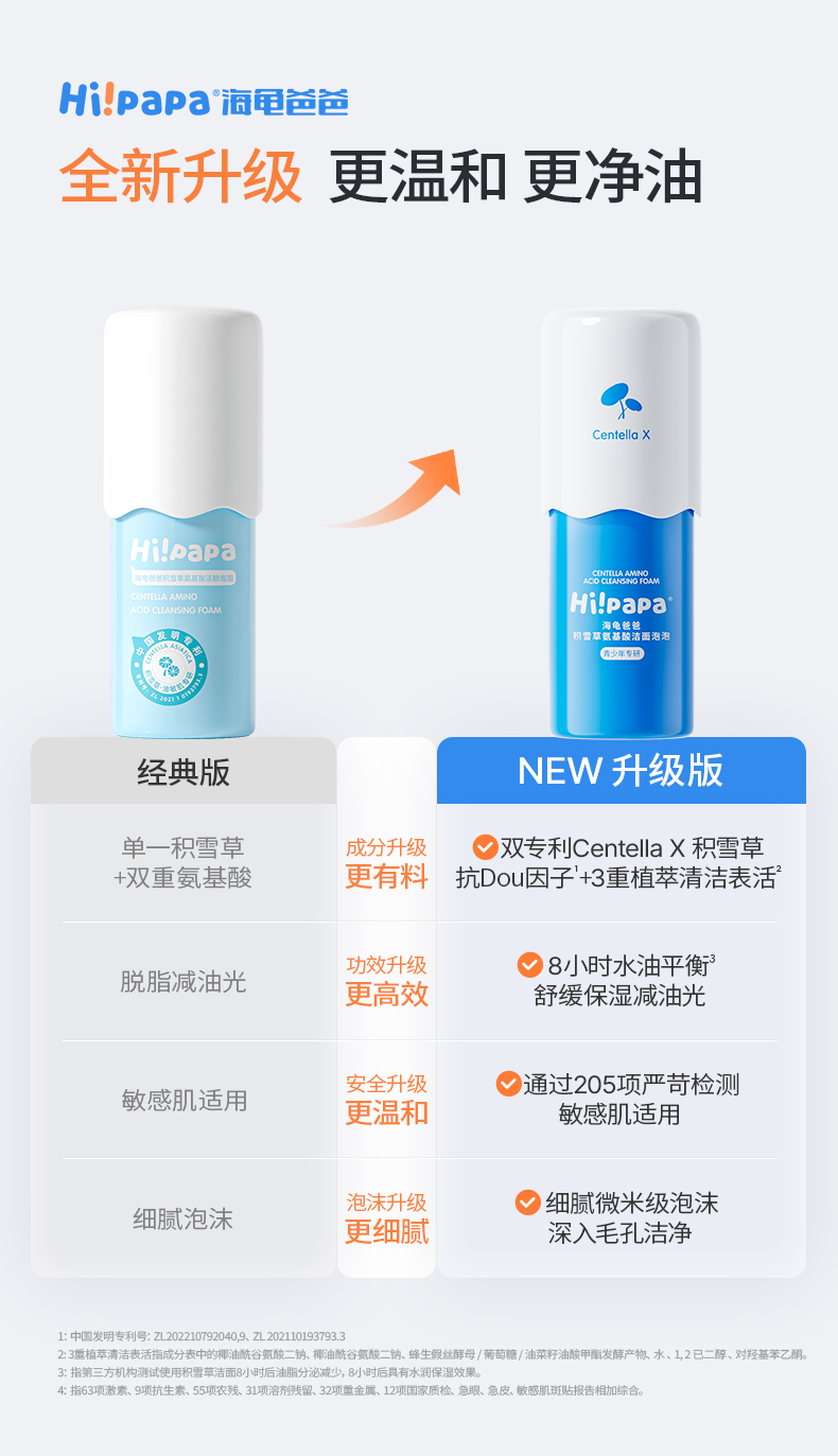 Hi!papa 海龟爸爸积雪草氨基酸洁颜泡泡 80ml
