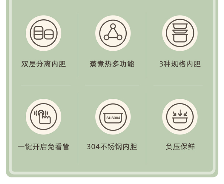 Bear 小熊三层大容量保温加热饭盒 DFH-A20Q6