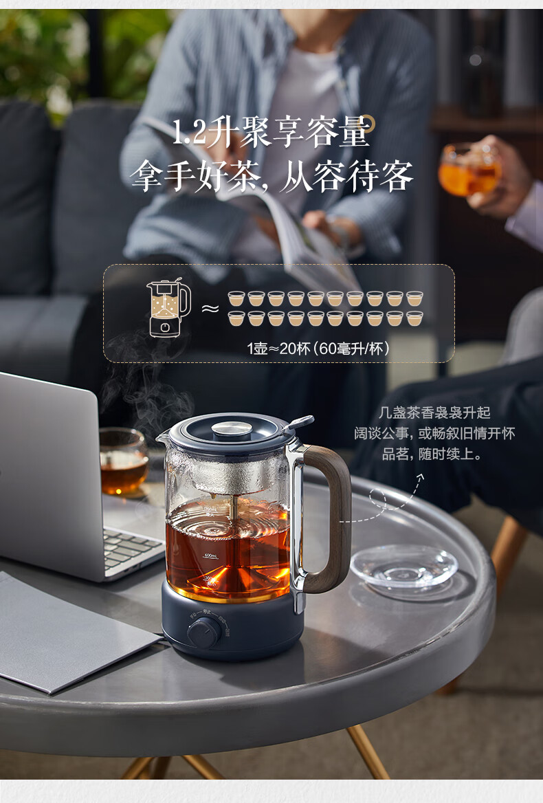 Bear 小熊304不锈钢滤网养生壶 1.2L