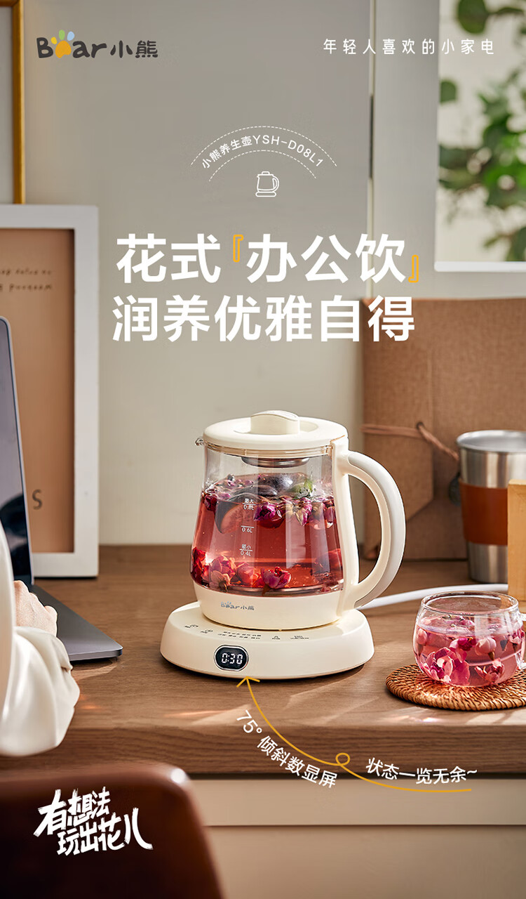 Bear 小熊迷你养生壶 0.8L