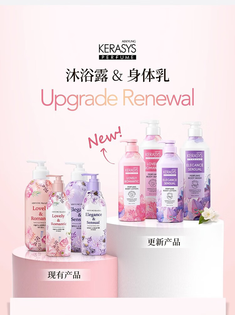AEKYUNG 韩国爱敬科娜洗丝经典香氛沐浴露 优雅魅力 600ml 韩国本土原版