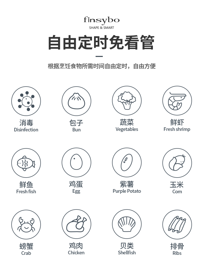 finsybo 斯戴尔智能电蒸锅 F-ES01A