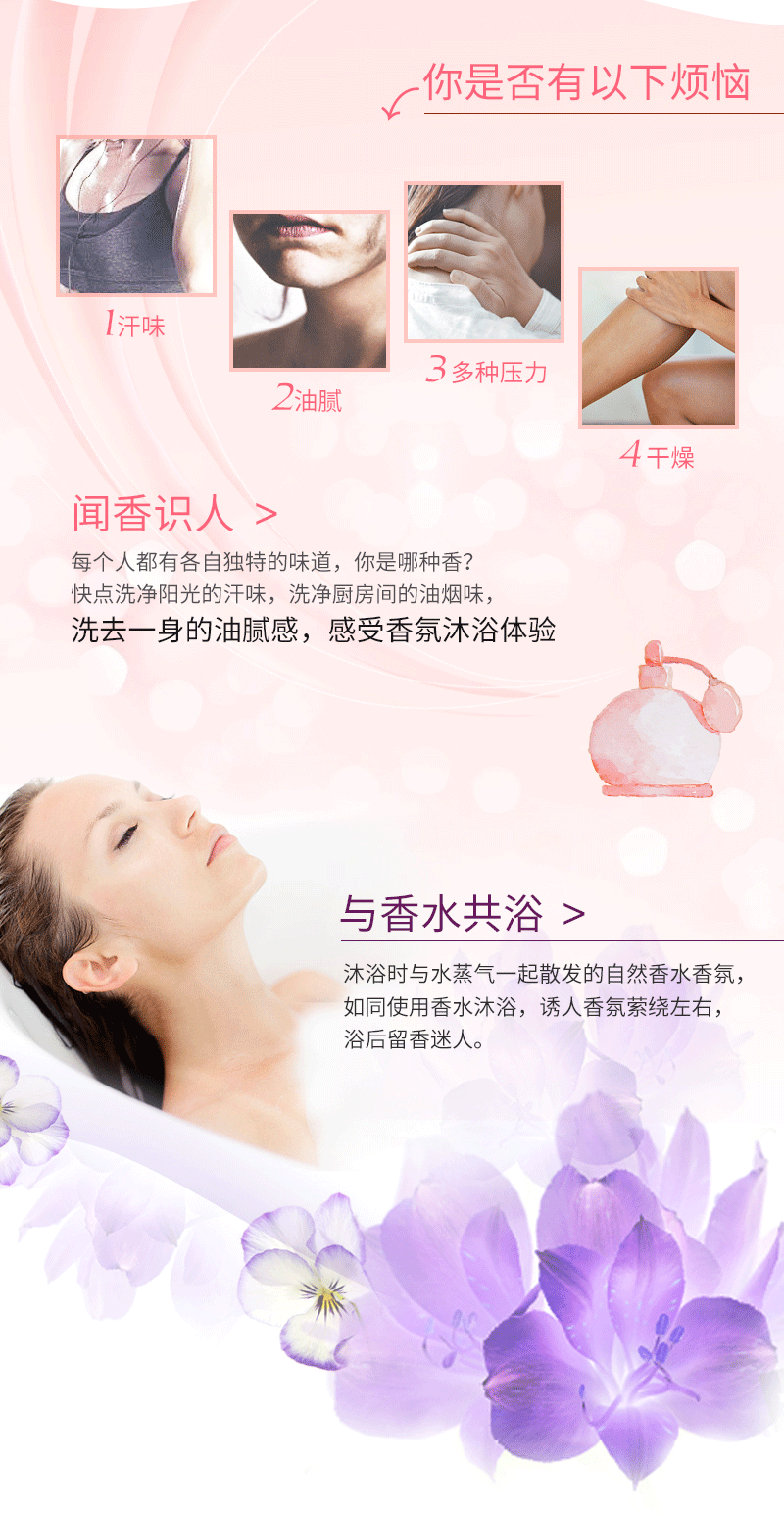 LG 韩国OnTheBody安宝笛甜蜜之恋香水沐浴露 500ml 韩国本土原版