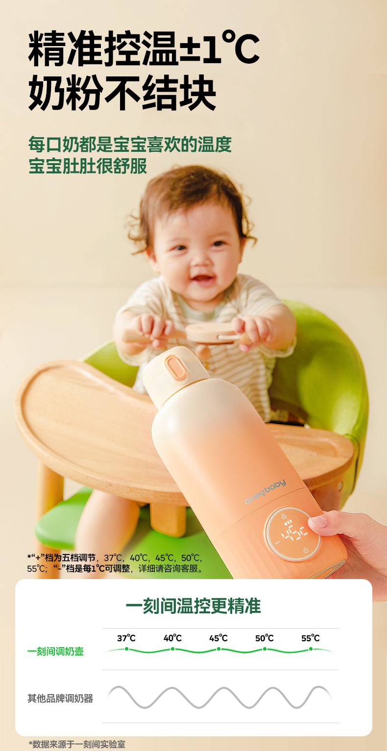 Oneqbaby 一刻间无线恒温调奶壶