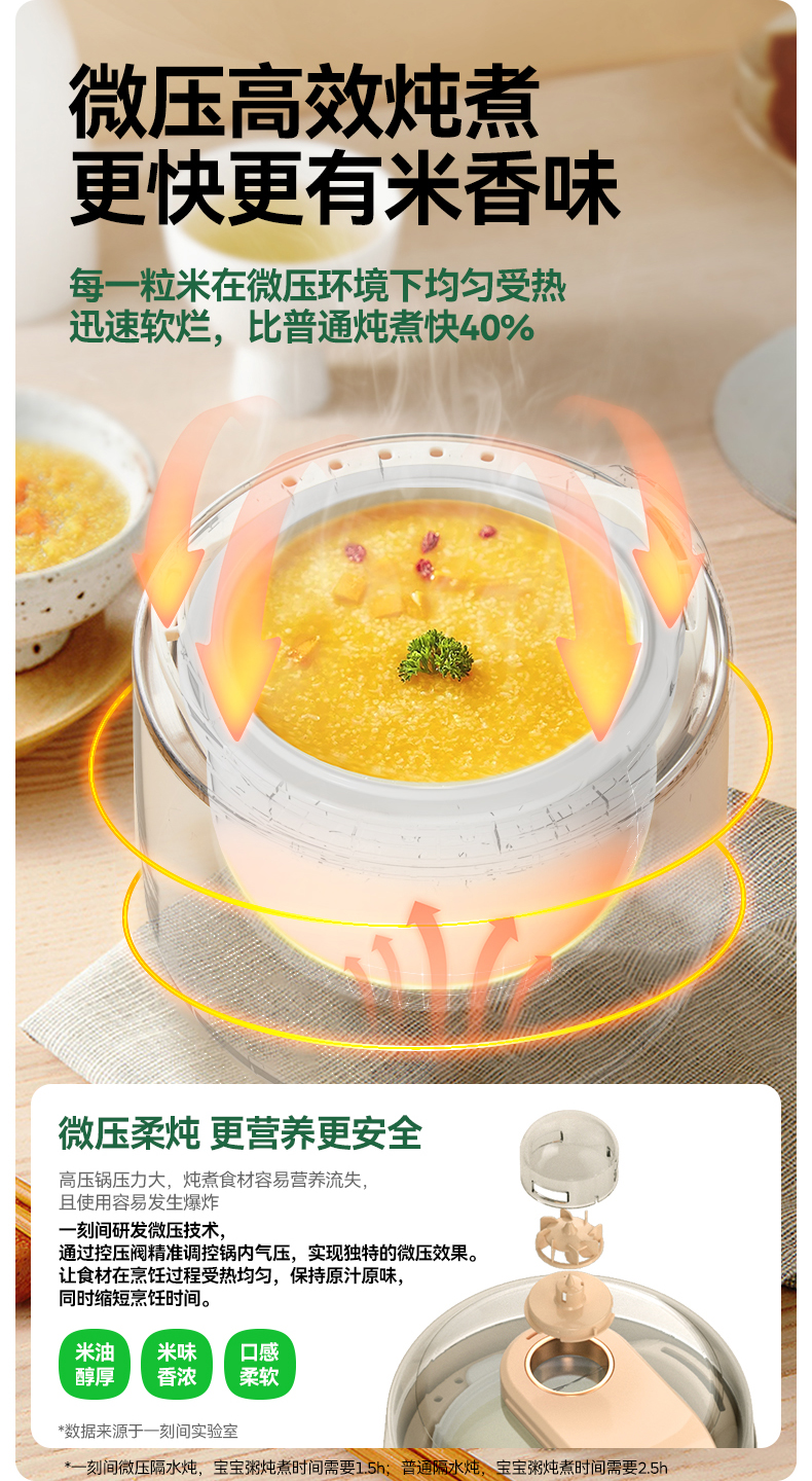 Oneqbaby 一刻间微压电炖锅