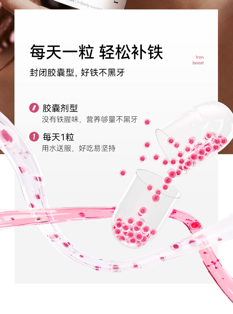 Me today 新西兰Iron Boost补铁胶囊 30粒/瓶