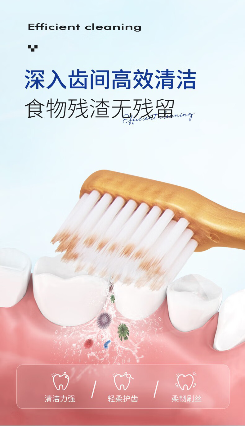 SOAO 成人宽头软毛牙刷 6支*2