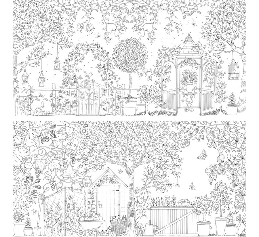 Secret Garden 英国秘密花园手绘填色绘本书英文版 海外本土原版