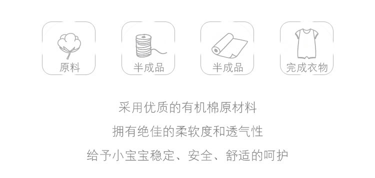 Verantwortung 明德任责 男女宝宝 有机棉连体睡衣家居服爬服 欧式典雅纯色