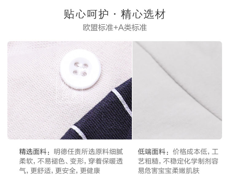 Verantwortung 明德任责 男女宝宝 冬季欧式百搭领结连体外出爬服