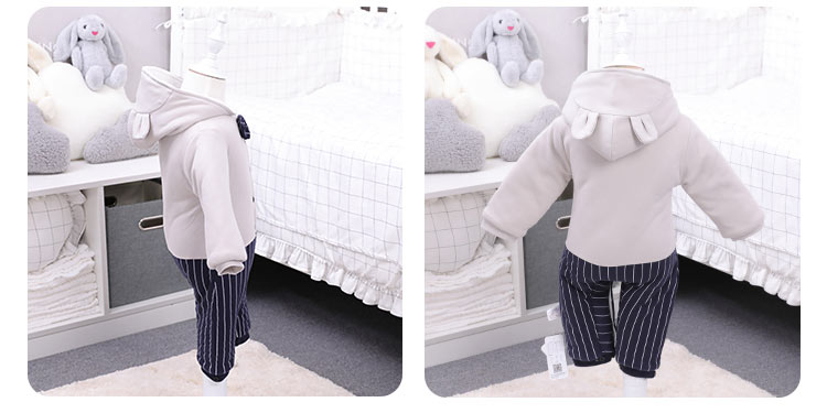 Verantwortung 明德任责 男女宝宝 冬季欧式百搭领结连体外出爬服