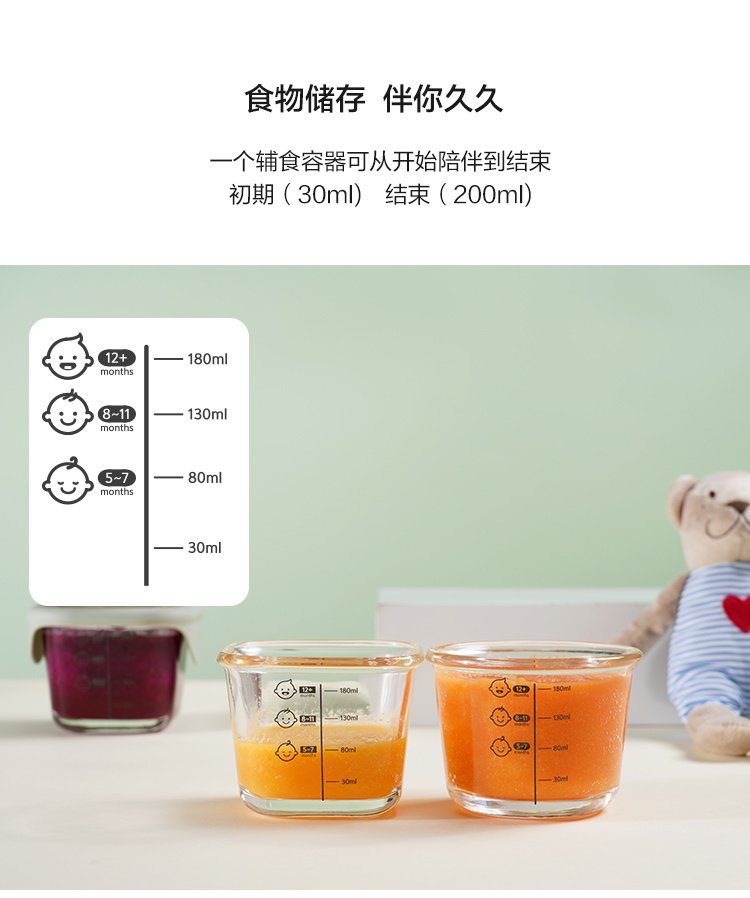 【3件价】LOCK&LOCK 乐扣乐扣儿童玻璃辅食盒圆形230ml