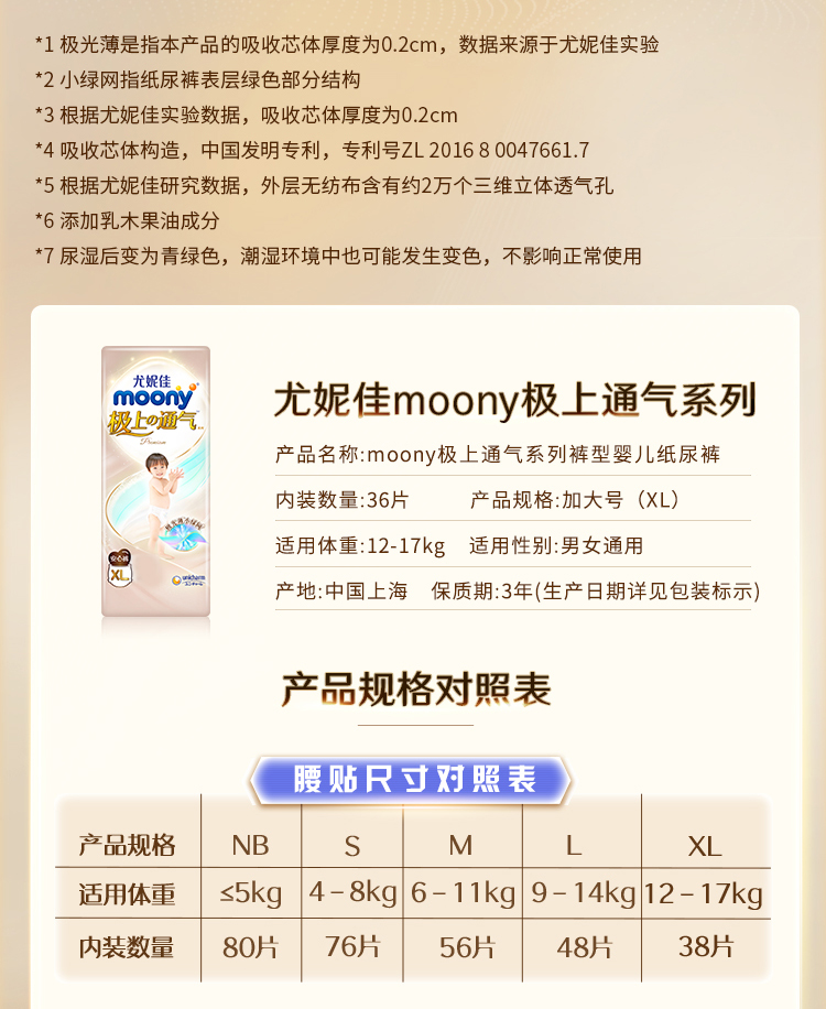 Moony ݼѼͨXL 36Ƭ 12-17kg