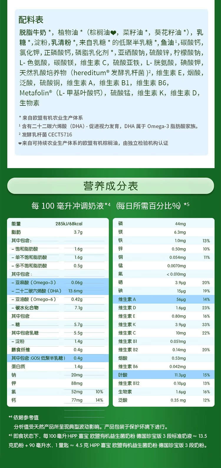 HiPP ¹ϲ䱦Ӥ׶̷3 10 600g ¹ԭ