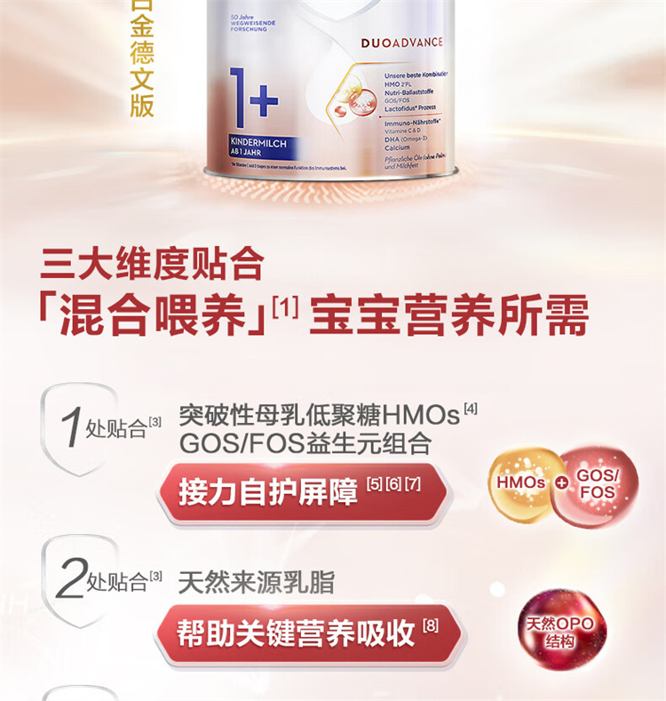 Aptamil ¹׽˫HMOӤ׶̷1+ 1 800g ¹ԭ