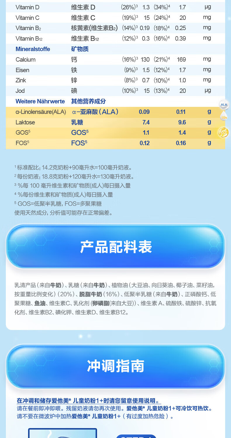 Aptamil ¹Ӥ׶̷1+ 1 800g ¹ԭ
