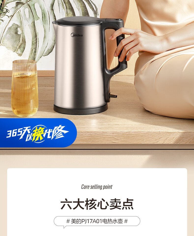 Midea ļ˫̷ַˮ 1.7L