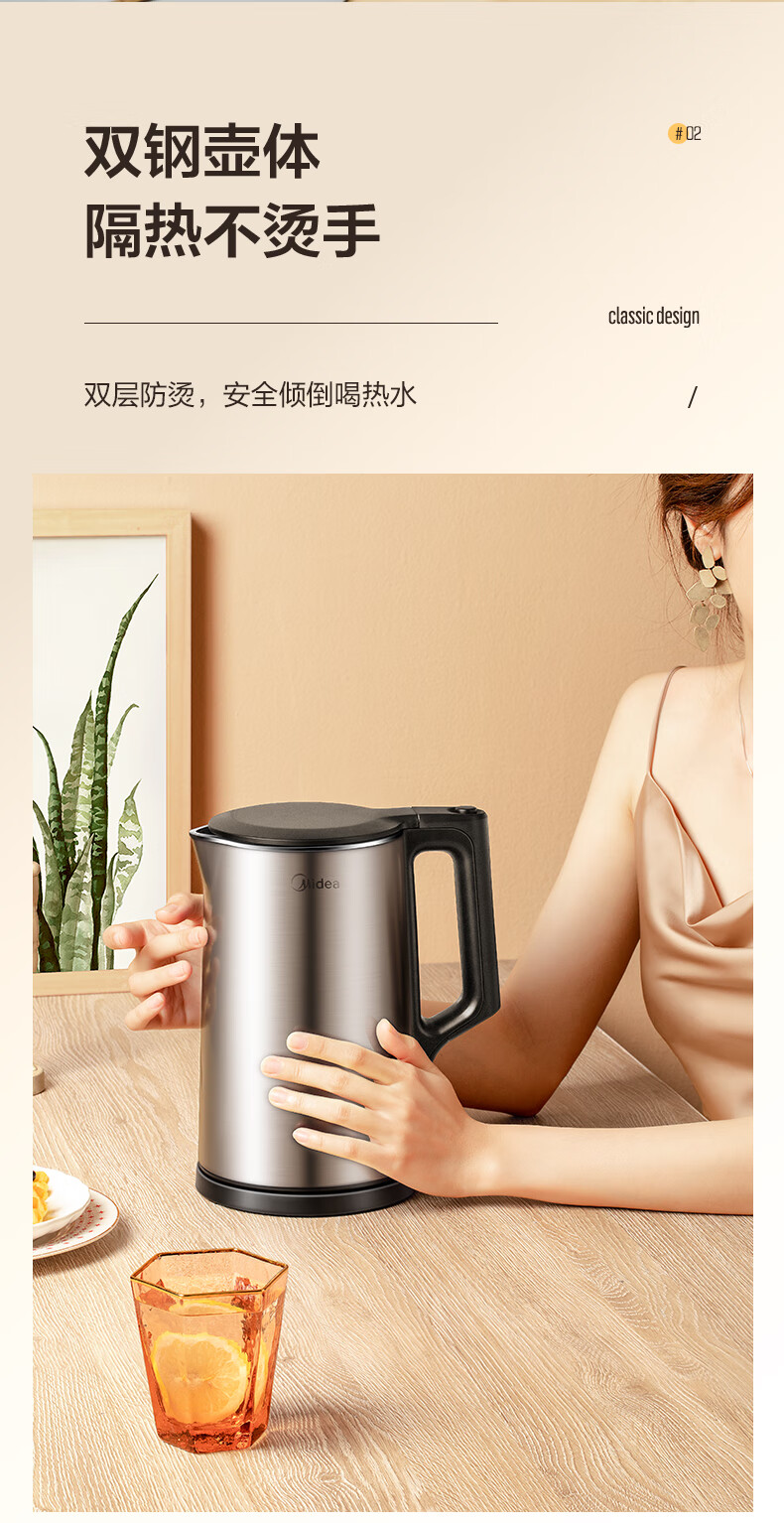 Midea ļ˫̷ַˮ 1.7L