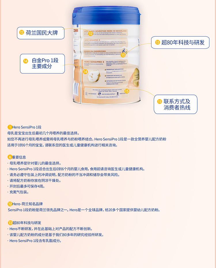 Hero Baby hero baby׽PROӤ׶̷1 0-6 700g ԭ