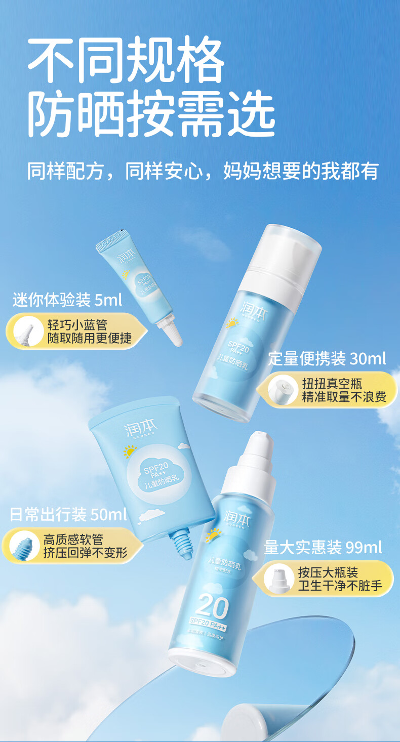 Runben 󱾶ͯSPF20ɹ  99ml