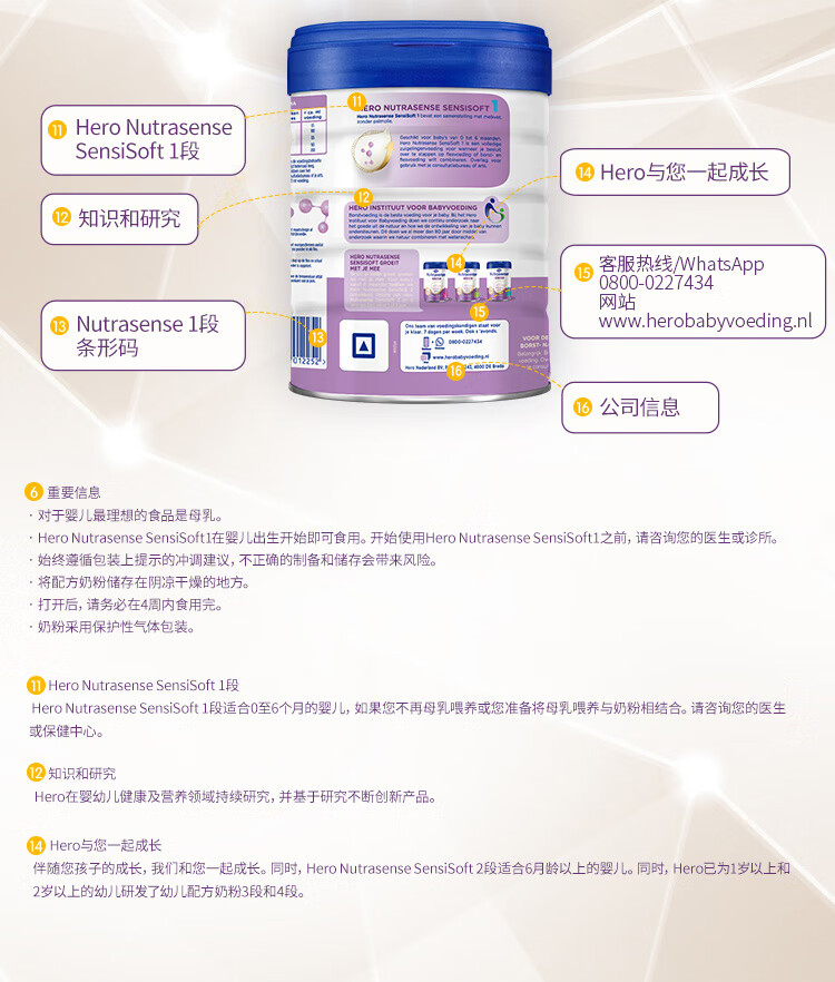 Hero Baby Hero Baby׽Ӥ׶̷1 0-6 800g ԭ