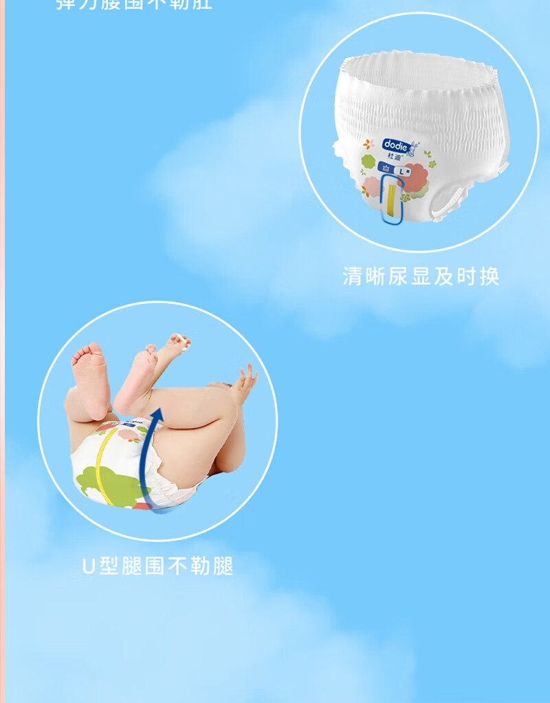 Dodie 杜迪兔兔柔婴儿拉拉裤XXXL号 26片 17kg以上