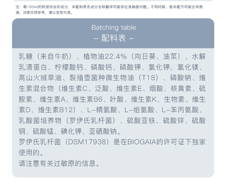 BEBA 德国雀巢贝巴HA适度水解蛋白益生菌婴儿奶粉2段 6个月以上 550g 德国本土原版