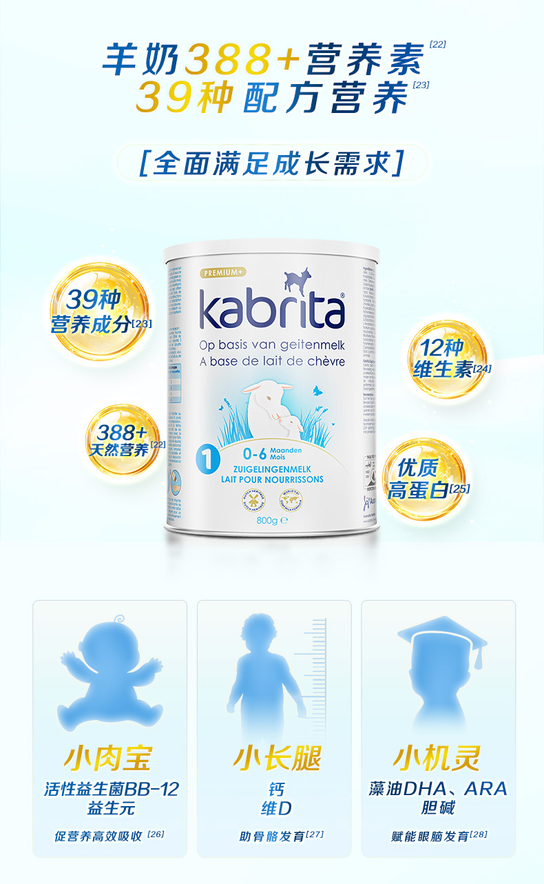 Kabrita ѱؽװӤ׶̷1 0-6 800g ԭ