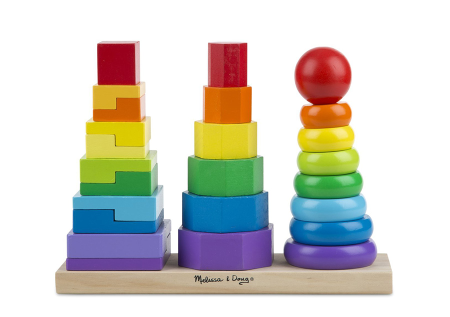 Melissa & Doug 美国美丽莎和豆豆 几何积木 海外本土原版